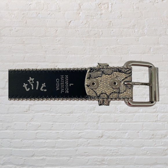 118. TILT Belt - Beige & Black Lace - Ladies Size Large - Picture 3 of 5
